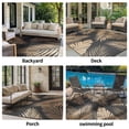 thumbnail image 4 of DEORAB 8'x10' Outdoor Rugs Patio Waterproof Outside Mat Reversible Plastic Camping Carpet,Black & Brown, 4 of 5