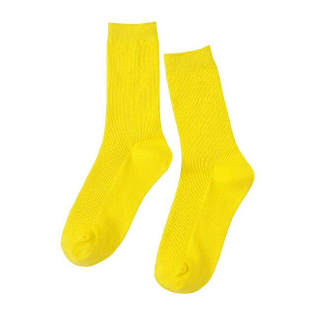 Chaussettes d'Automne Unies pour Femmes Chaussettes Décontractées en Coton Chaussettes Chaudes