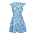 thumbnail image 3 of XZNGL Casual Summer Dress for Women Fashion Women Summer Casual V-Neck Froral Print Ruffle Sleeve Mini Dress Casual Dress for Women Summer Mini Dress for Women Summer, 3 of 8