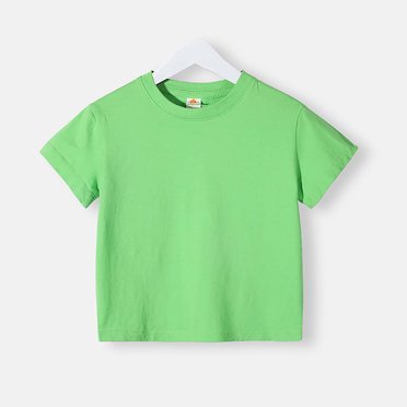 RXIRUCGD Toddler Baby Boys Girl Comfortable Solid Color Short Sleeve T-shirt Top( Green, Size:7-8 Years )