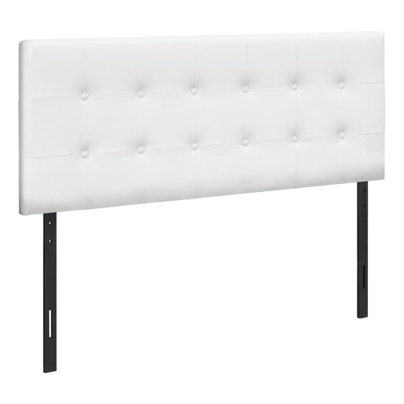 Monarch Specialties Bed, Headboard Only, Full Size, Bedroom, Upholstered, Pu Leather Look, White, Transitional