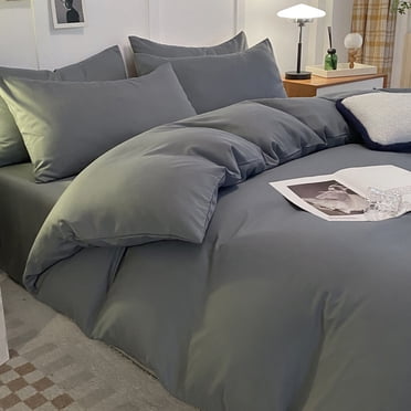 Washed Polyester Bedding Set for Student Dormitory | Comfortable Soft Bed in A Bag | Fits Twin Full Queen Bed | Breathable Fabric for Home Bedroom