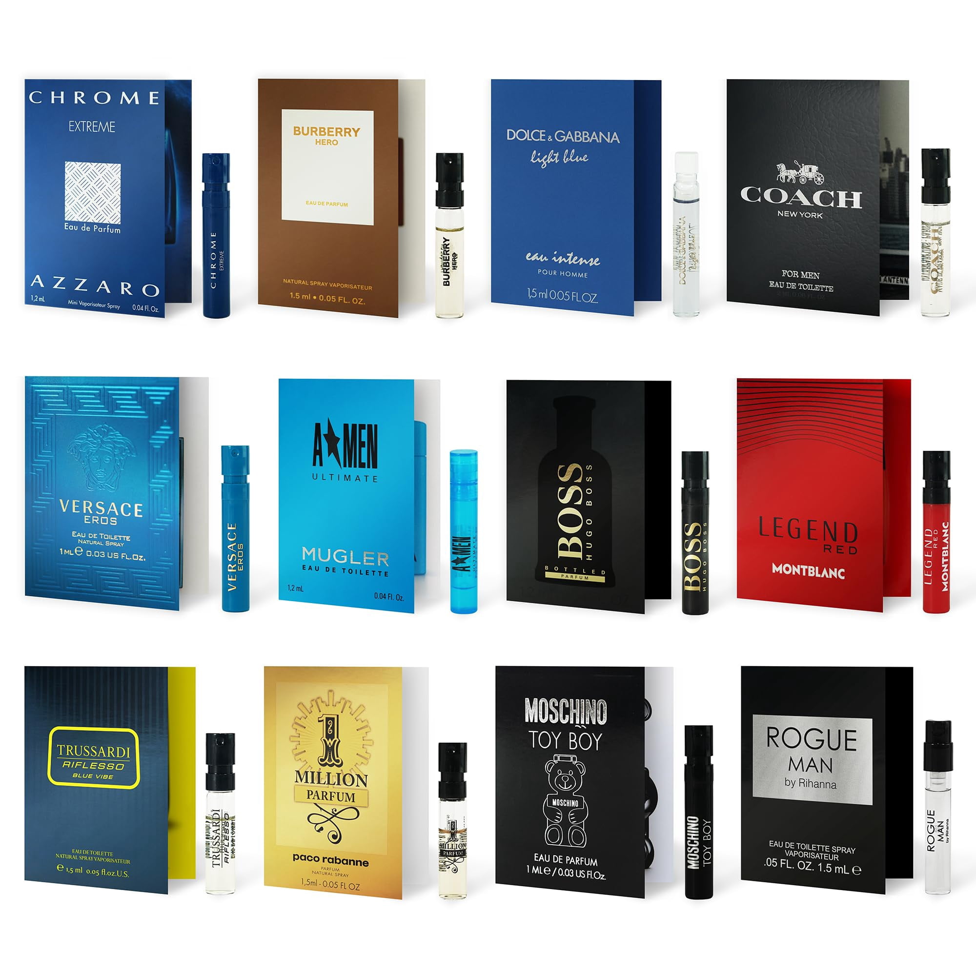 Infinite Scents Échantillons de Cologne pour Hommes - 12 Marques de Parfums de Designer