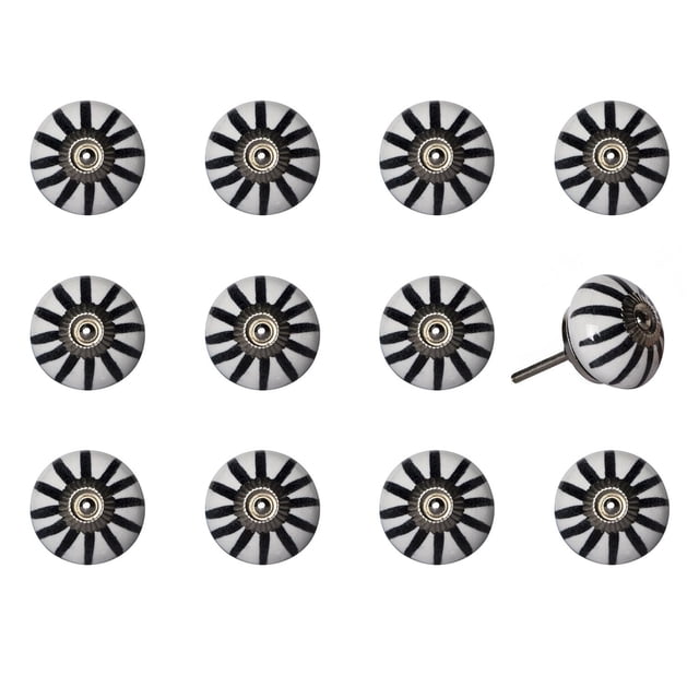 KNOB-IT VINTAGE HANDPAINTED CERAMIC KNOBS (12-Pack) K000025
