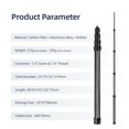 thumbnail image 3 of Microphone Boom Arm,61in With Screw With Fiber Boom Arm Carbon Boom Arm Boom Pole 1/4 Inch Pole 1/4 Inch Screw Carbon Fiber Arm Handheld 1/4 With Locks Arm Mic Locks Max. Withboom Screw Max. Boom, 3 of 7