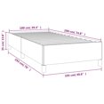 thumbnail image 2 of vidaXL Bed Frame Dark Grey 100x190 cm Twin Fabric, 2 of 7