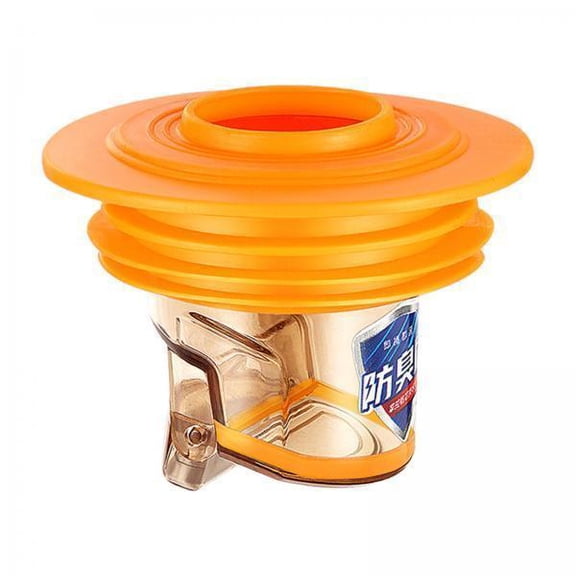 hengtong Connecteur de Tuyau de Machine à Laver 4x Capteurs de Cheveux Facile à Utiliser Couvercle d'Étanchéité d'Égout orange 4 Pcs