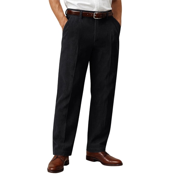 Mens Corduroy Pants Men's Casual Corduroy Solid Color Button Pocket Long Pants Men's Casual Pants