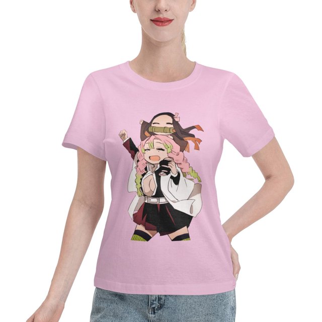 T-Shirt Basique à Manches Courtes pour Femmes Demon Slayer : Koiju et Nidouzi