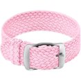 thumbnail image 1 of Bracelet en Nylon Perlon Unisexe avec Boucle Argentée en Acier Inoxydable, Rose, 22mm, 1 of 6