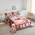 thumbnail image 3 of Erosebridal Red Hummingbird Bedding Toddler Comforter Set, Folwer Down Comforter, Patchwork Decor, Reversible 2-Piece, 3 of 7