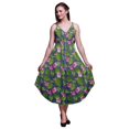 thumbnail image 1 of Bimba Robe de Plage Bohème Midi Sans Manches Imprimée Florale pour Femmes - Très Grande Taille, 1 of 1