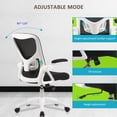 thumbnail image 3 of Chaise de Bureau Ergonomique avec Soutien Lombaire à Hauteur Réglable et Dossier à Tension d'Inclinaison, Chaise d'Ordinateur en Maille pour Bureau à Domicile, Chaise de Direction Pivotante pour Tâches, 3 of 7