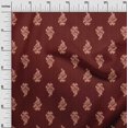 thumbnail image 2 of oneOone Georgette Viscose Fabric Leaves & Floral Block Printed Craft Fabric BTY 42 Inch Wide, 2 of 4