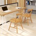 thumbnail image 4 of Costway Dining Chairs Set of 2 Farmhouse Kitchen Chair with Rubber Wood Frame,, 4 of 10