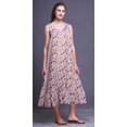 thumbnail image 4 of Bimba Rose Cochon2 Papillons Colorés Imprimés Chemises de Nuit en Coton pour Femmes Robe Sans Manches Tenue de Nuit Robe Maxi XXX-Large, 4 of 6