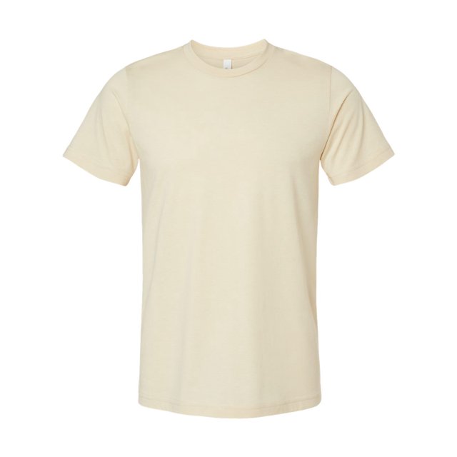 Bella Canvas Mens CVC Jersey Tee, 2XL, Heather Soft Cream