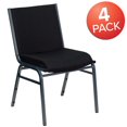 thumbnail image 4 of 4 Pk. HERCULES Series Heavy Duty Black Dot Fabric Stack Chair, 4 of 9
