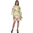 thumbnail image 2 of Moomaya Printed Crossover Robes Bridesmaid Getting Ready Bathrobes For Women, 2 of 5