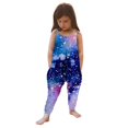 thumbnail image 1 of MIASHUI Rompers for Girls Casual Starry Sky Printed Sleeveless Jumpsuits Baggy Overalls,Light Purple,2-3 Years, 1 of 4
