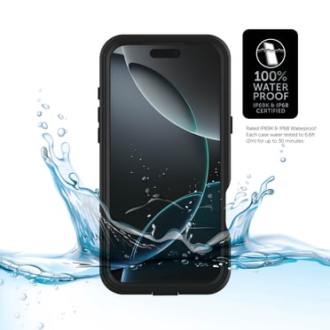 Body Glove Tidal Waterproof Case for iPhone 16 Pro Max - Black/Clear