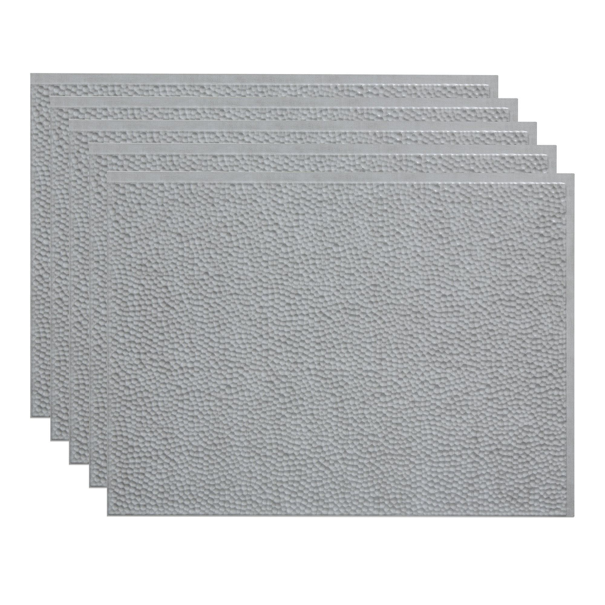 Fasade Hammered Decorative Vinyl Backsplash Panel 18in x 24in 5 Pack Cashmere Finish