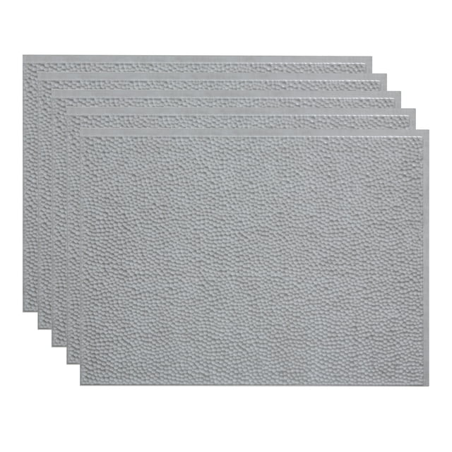 Fasade Hammered Decorative Vinyl Backsplash Panel 18in x 24in 5 Pack Cashmere Finish