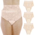 thumbnail image 1 of Wearever Women's Lovely Lace Incontinence Underwear, Regular Absorbency Bladder Control Panties, Reusable 3-Pack, 1 of 11