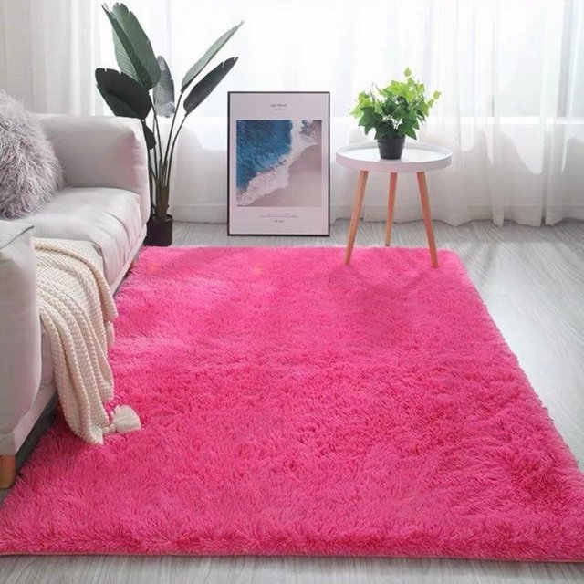 Cozival Shaggy Area Rug, Microfiber Shaggy Area Rug - Non-Slip Fuzzy Floor Mat for Bedroom/Living Room, Machine Washable Soft Carpet in Grey (60X90Cm), Non-Slip Floor Mat, A