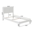 thumbnail image 4 of Madison Lit Simple en Bois Massif avec Sommier, Blanc, 4 of 5