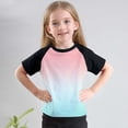 thumbnail image 3 of Plebaso T-Shirts de Mode pour Enfants Unisexe T-Shirts à Dégradé Col Rond Garçons Filles T-Shirts d'Été Hauts, 3 of 7