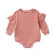 thumbnail image 1 of PMVFHDE Combinaison Fille Bébé Garçon Fille Pull Tricoté Barboteuse Surdimensionnée Col Rond Sweat Combinaison Tenues Mignonnes d'Automne Combinaisons & Barboteuses Filles Rose, 3-6 Mois, 1 of 8