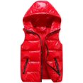 thumbnail image 1 of LinYooLi Short Down Vest for Women Sleeveless Winter Shiny Puffer Vest Coats Fashionable Jacket 2022, 1 of 5