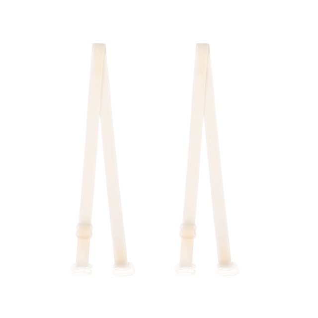 INSPIRE CHIC 1Pair Non-Slip Clear Bra Straps Replacement Invisible Transparent Bra Shoulder Straps Skin Color Width: 1.0cm/ 3/8"