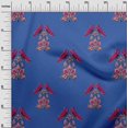 thumbnail image 2 of oneOone Polyester Lycra Fabric Leaves|Bird & Floral Block Print Sewing Fabric BTY 56 Inch Wide, 2 of 4