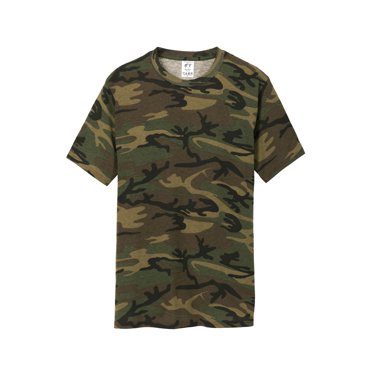 Gravity Threads T-Shirt Camouflage en Coton de Base pour Hommes - Camouflage Militaire - 2X-grand