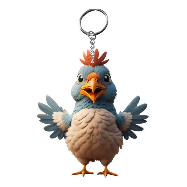 EGNMCR Hanging Ornaments Rooster Pendant Key Backpack Handicraft Pendant Chicken Keychain Key Chain