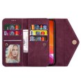 thumbnail image 4 of For iPhone 15 Pro Wallet Case,Women/Men A Multi-Card Slot Card Holder Premium Folio Flip Leather Protective Zipper Pocket Purse Wallet Case With Hand Strap and Shoulder Strap Case, 4 of 9