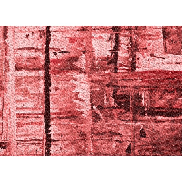 Ahgly Company Tapis d'Intérieur Rectangulaires Transitionnels Rouges Lavables à la Machine, 7 Pieds x 10 Pieds