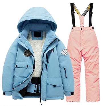 TBWNWG Boys Snow Wear Children's Ski Suit Pocket Jacket and Pants Winter Windproof Snowboarding Unisex Kid Warm Snow Suits for Outdoor Activities,Size 6-8 Years