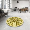 thumbnail image 4 of Ahgly Company Tapis d'Intérieur Lavable en Machine Carré Transitionnel Brun Doré Foncé, 8 Pieds Carré, 4 of 7