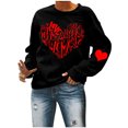 thumbnail image 4 of Meichang Sweat-Shirt Femme Saint-Valentin Graphique Cœur Amour Décontracté Col Rond Manches Longues Coupe Ample Saint-Valentin, 4 of 6
