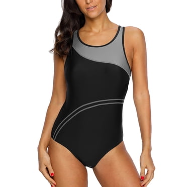 Charmo Women's Competitive Athletic One Piece Swimsuit Racerback Training Swimwear Bathing Suits