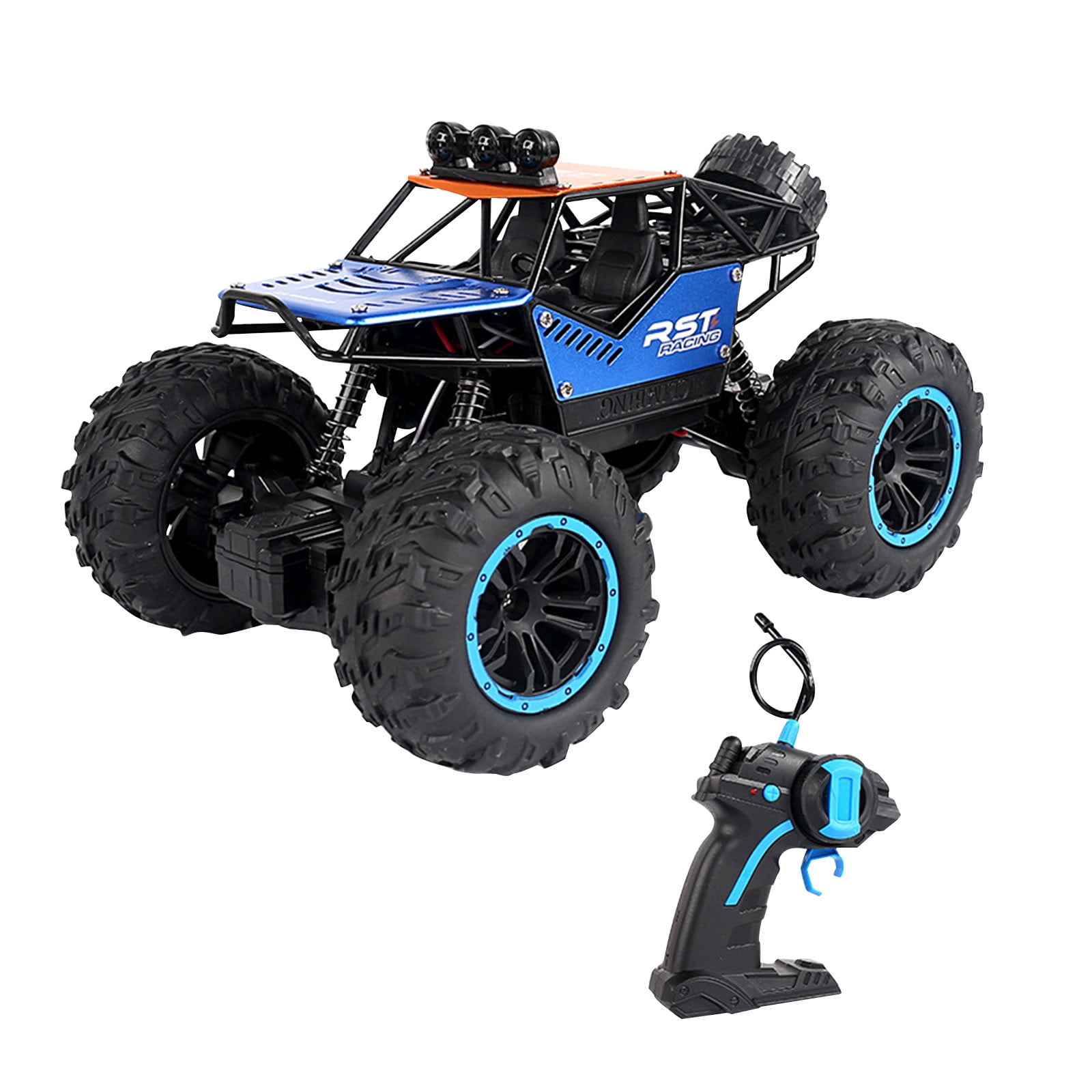 B One Eighteen Alloy Remote Control Car Off Road Vehicle Climbing Toy With Lights 2.4G Remote Size 8.07X5.51X4.92 Inches