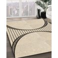 thumbnail image 3 of Ahgly Company Tapis d'Intérieur Lavables à la Machine, Carrés, Style Transitionnel, Mocassin Beige, Tapis de Zone, 5 Pieds Carré, 3 of 7