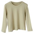 thumbnail image 2 of RXIRUCGD Chemise de Base Décontractée pour Enfants 1-12 Ans Manches Longues Col Rond (Vert, Taille:10-12 Ans), 2 of 3