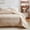 Beige, variant on Double Sided Washed Quilted Bedding Set 3 Piece Solid Color Bed Cover with 2 Pillowcases 20x26in | Soft Breathable 100% Polyester Comforter Cover for All Seasons Warm Lightweight Bedspread for Home G