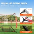 thumbnail image 3 of VEVOR 7x7 ft Baseball Softball Practice Net, Portable Baseball Training Net, with Bow Frame, Carry Bag, Strike Zone, Ball, Tee, Ball Collector, 3 of 9
