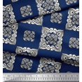 thumbnail image 3 of Soimoi Poly Georgette Fabric Floral Block Print Fabric by Yard 52 Inch Wide, 3 of 3