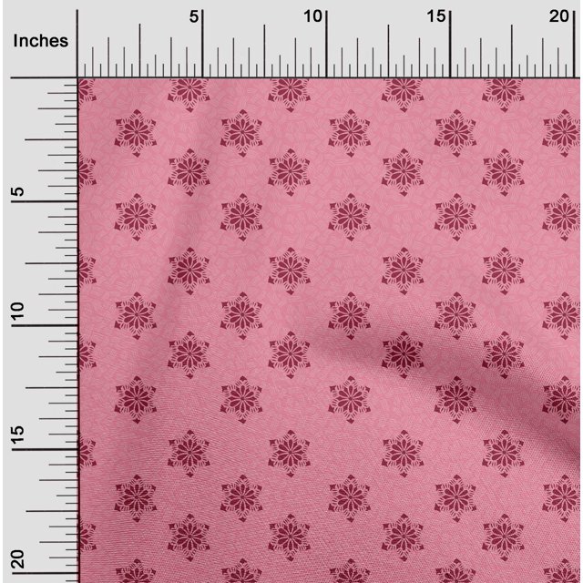 oneOone Viscose Chiffon Fabric Floral Block Printed Craft Fabric BTY 42 Inch Wide